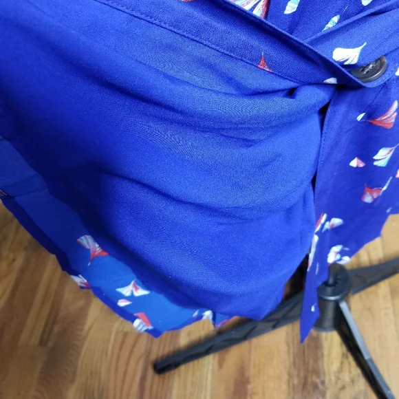 Banana Republic Blue Floral Button Front Skirt - Picture 8 of 12